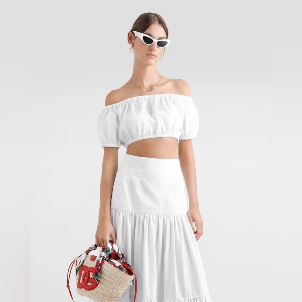 DOLCE & GABBANA 
Ruched Crop Top - Picture 2 of 7